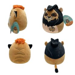 Squishmallows lion king Timon + scar 20cm - zijkant en achterkant